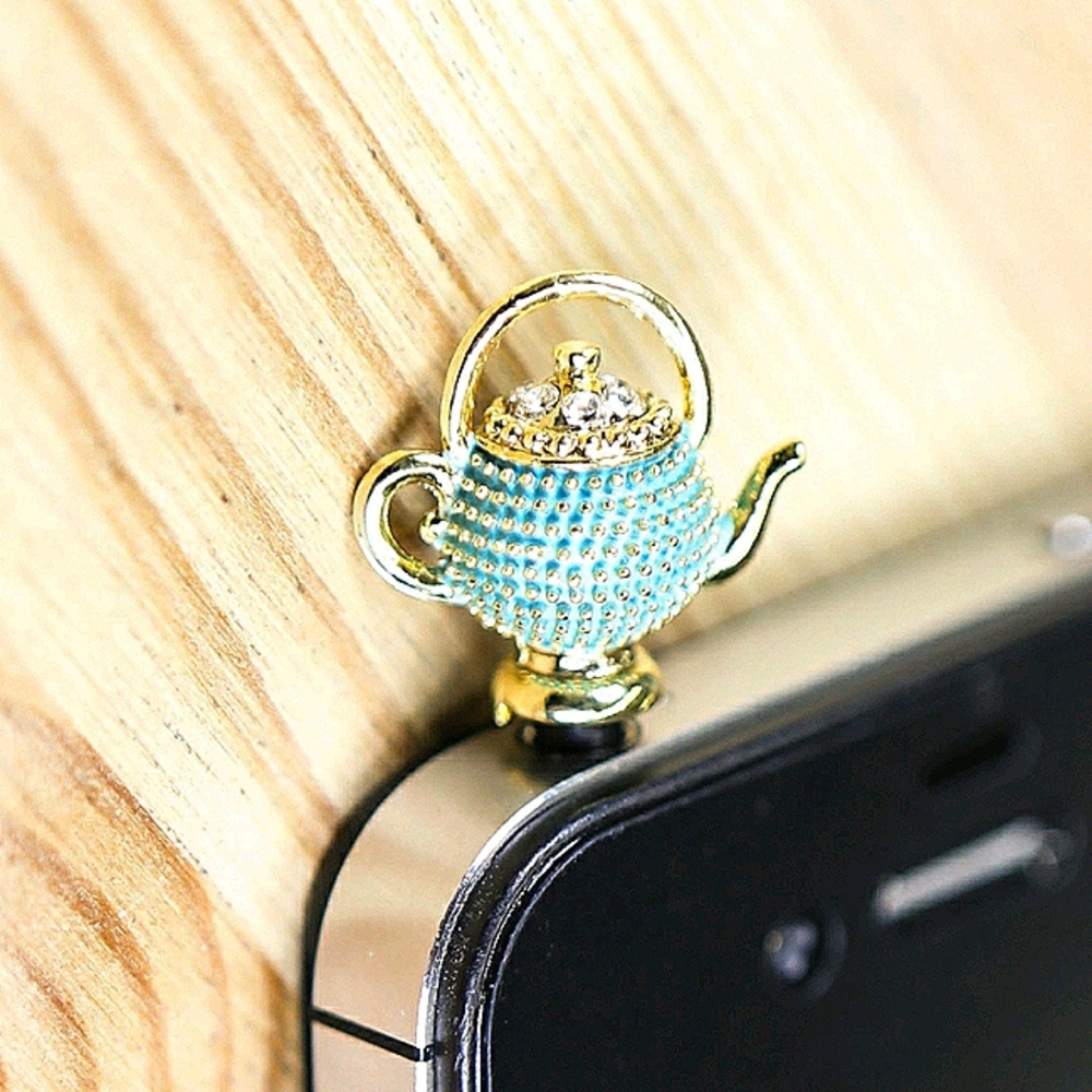 Tea pot cellphone dust plug